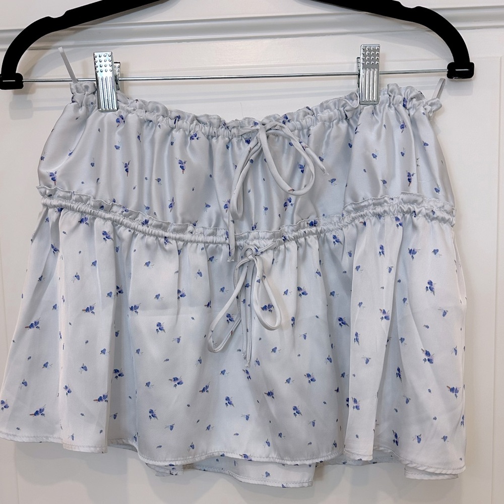 NWT Zara satin floral mini skirt - Picture 4 of 12